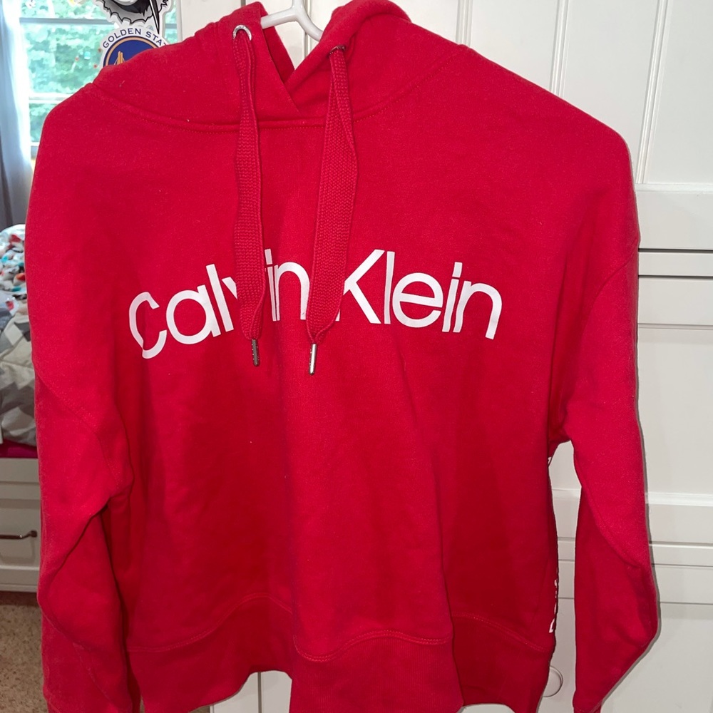 Calvin Klein Womens Cropped Hoodie